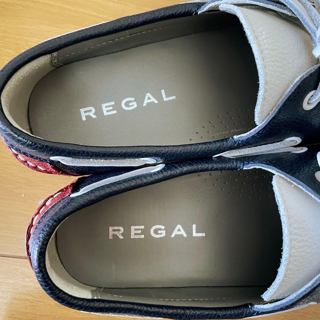 超美品 リーガル REGAL 55TR デッキシューズ レザー 25EE