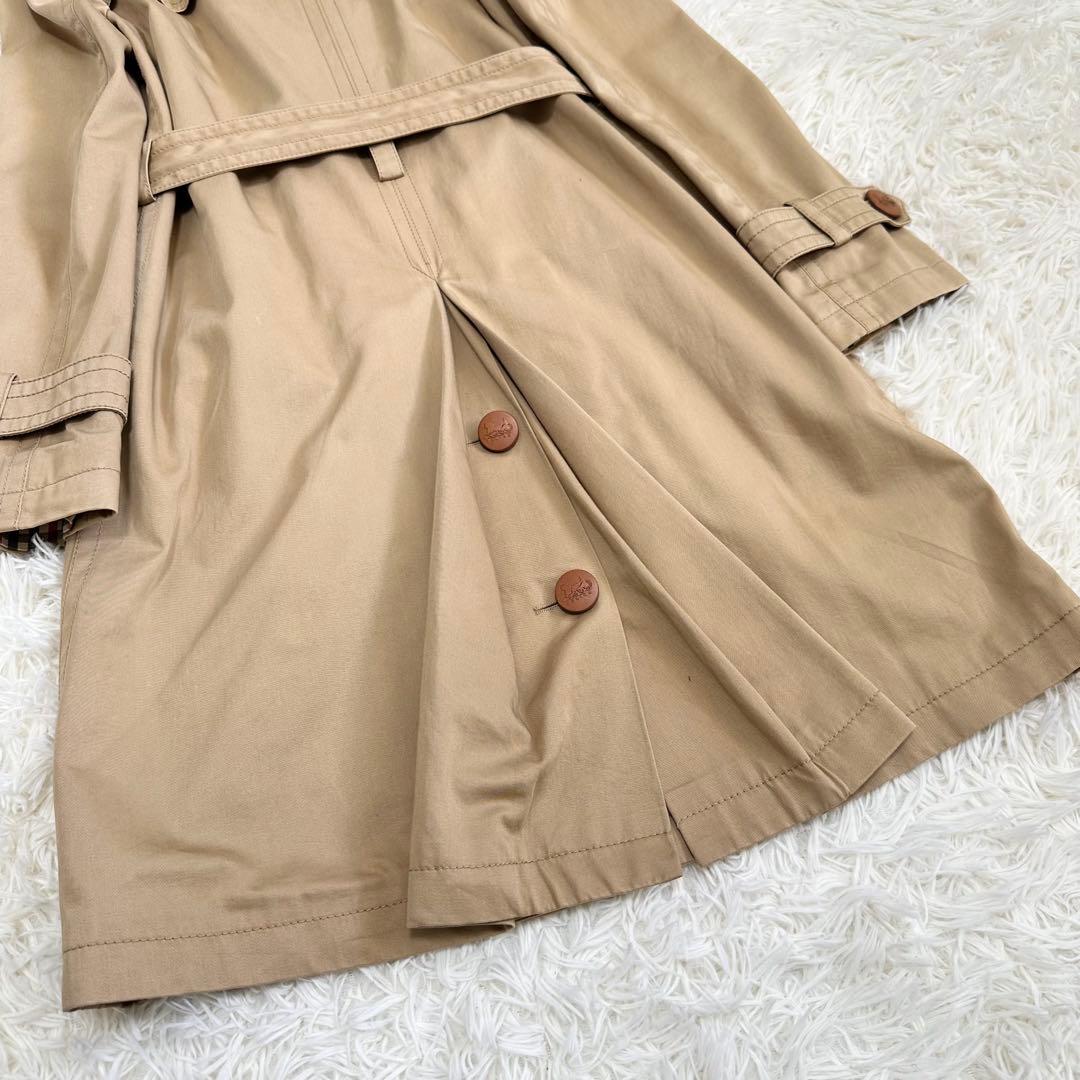 セリーヌ CELINE トレンチコート ロゴボタン 36 ベージュ ベルト付き