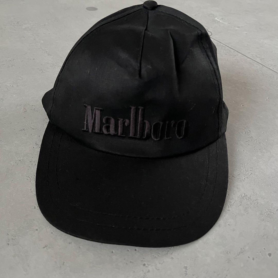 鬼シブ　ブート　90s marlboro 黒黒　刺繍　cap vintage