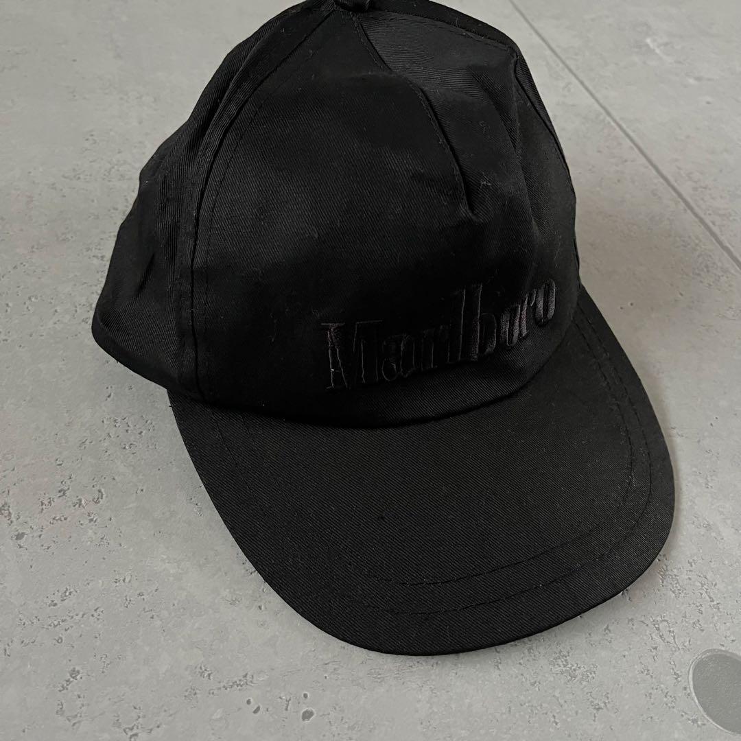 鬼シブ　ブート　90s marlboro 黒黒　刺繍　cap vintage