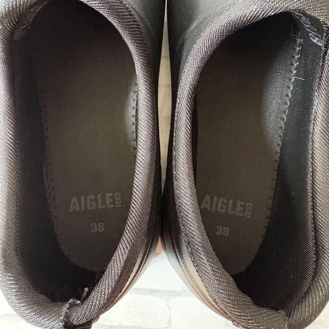 美品✨AIGLE エーグル タデンプラス２ クロッグ 黒 38 24cm