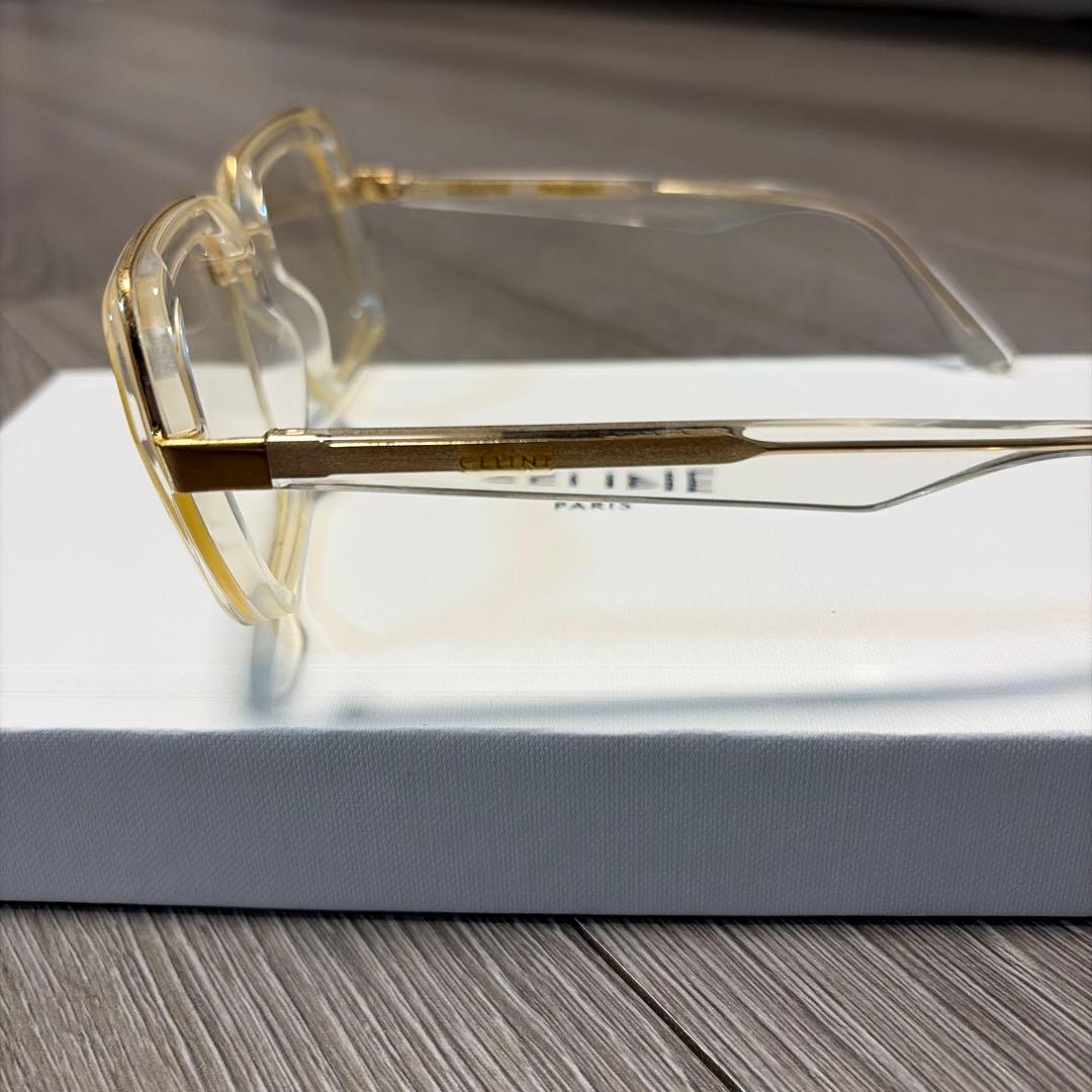 CELINE クリアフレーム サングラス
