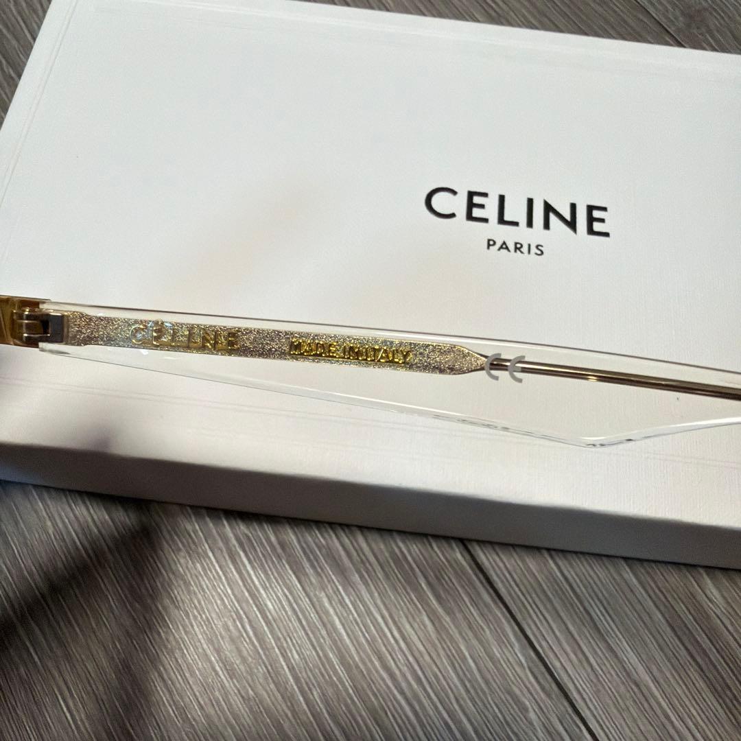 CELINE クリアフレーム サングラス