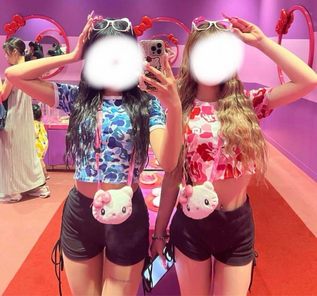 トップス Bape Abc Camo Body Con Mini Tee S Pink