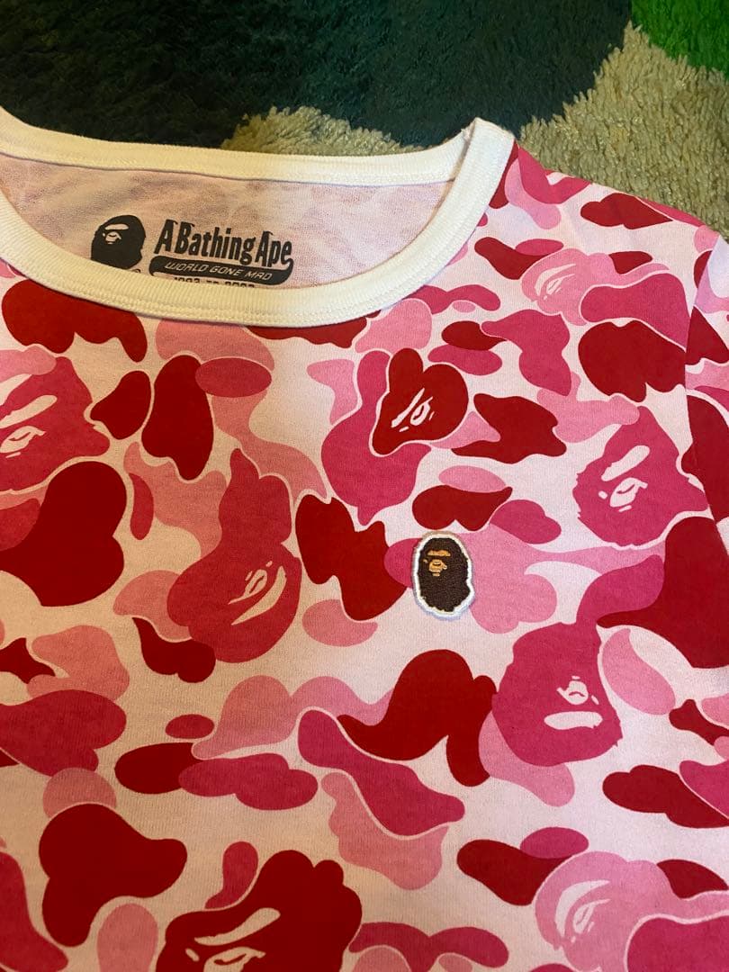 トップス Bape Abc Camo Body Con Mini Tee S Pink