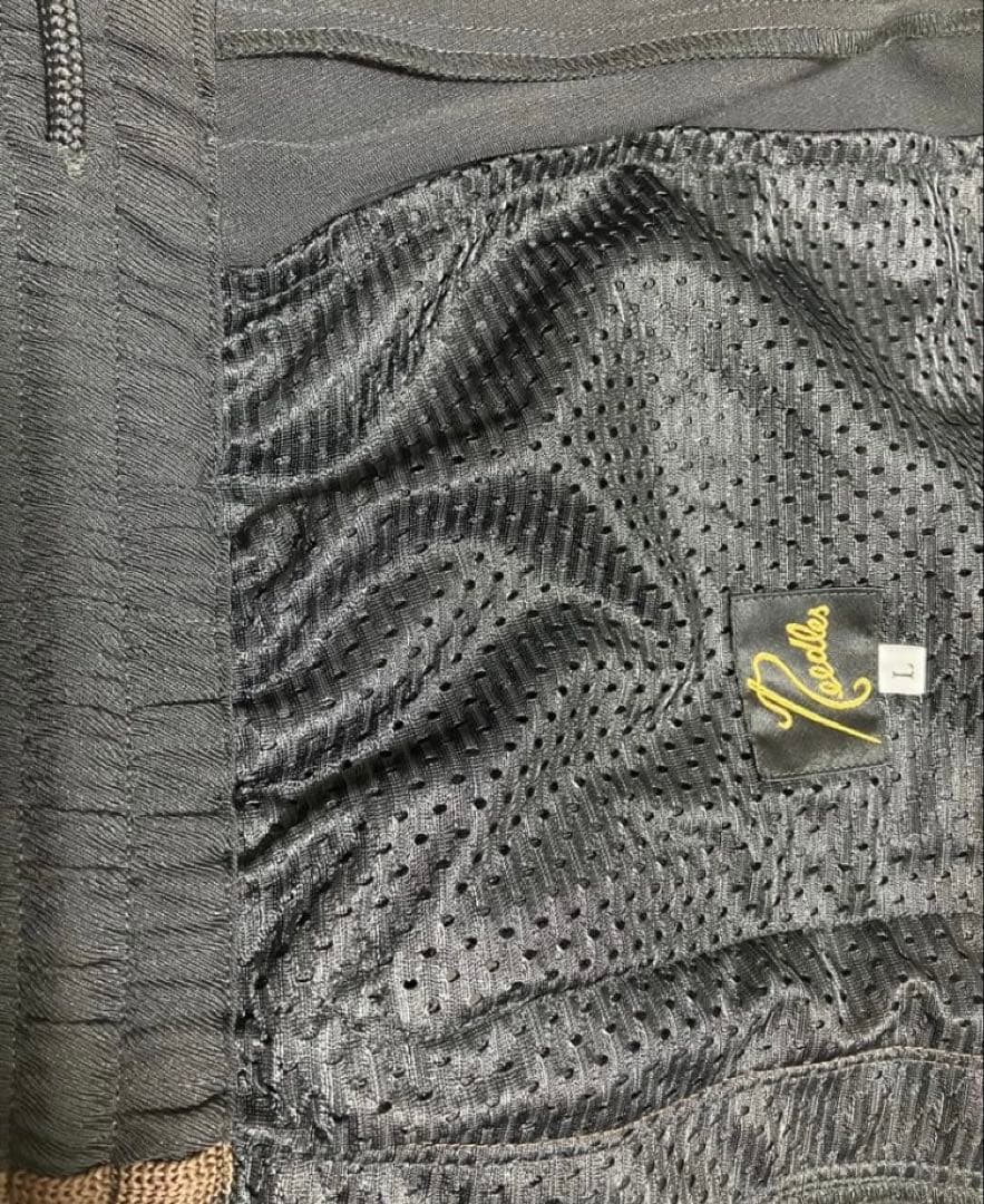 【極美品】needles トラックパンツ ブラック×ブラウン　L