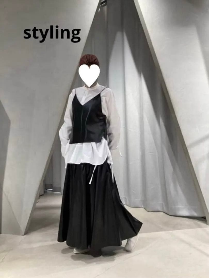 ★2日間限定最格★ フェイクレザーギャザースカート スカート 定価31,900円