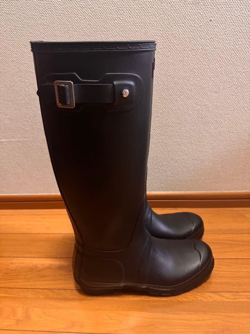 早い者勝ち‼️HUNTER ブラック 長靴　ブーツ 24-25cm