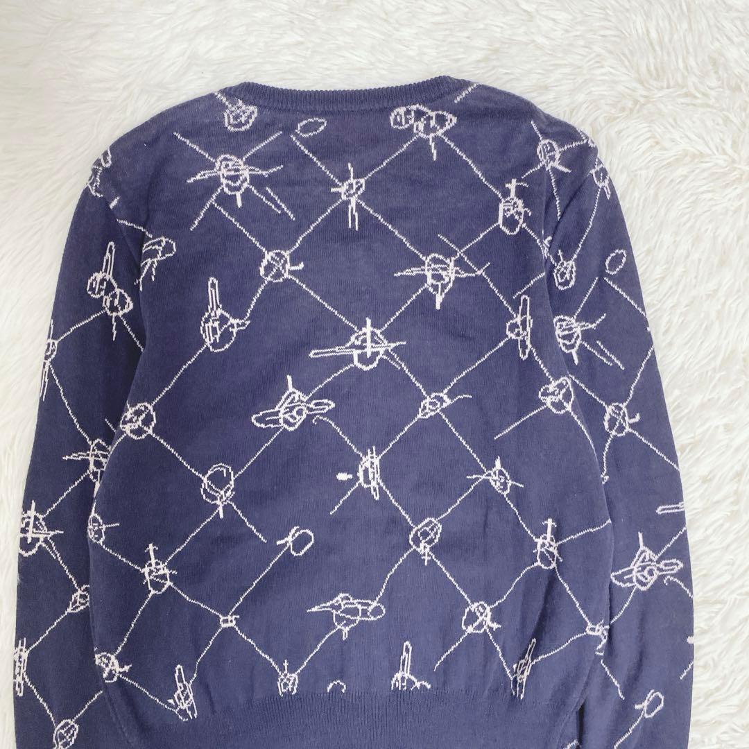 希少 ヴィヴィアンウエストウッド オーブ総柄カーディガン オーブボタン 刺繍入り