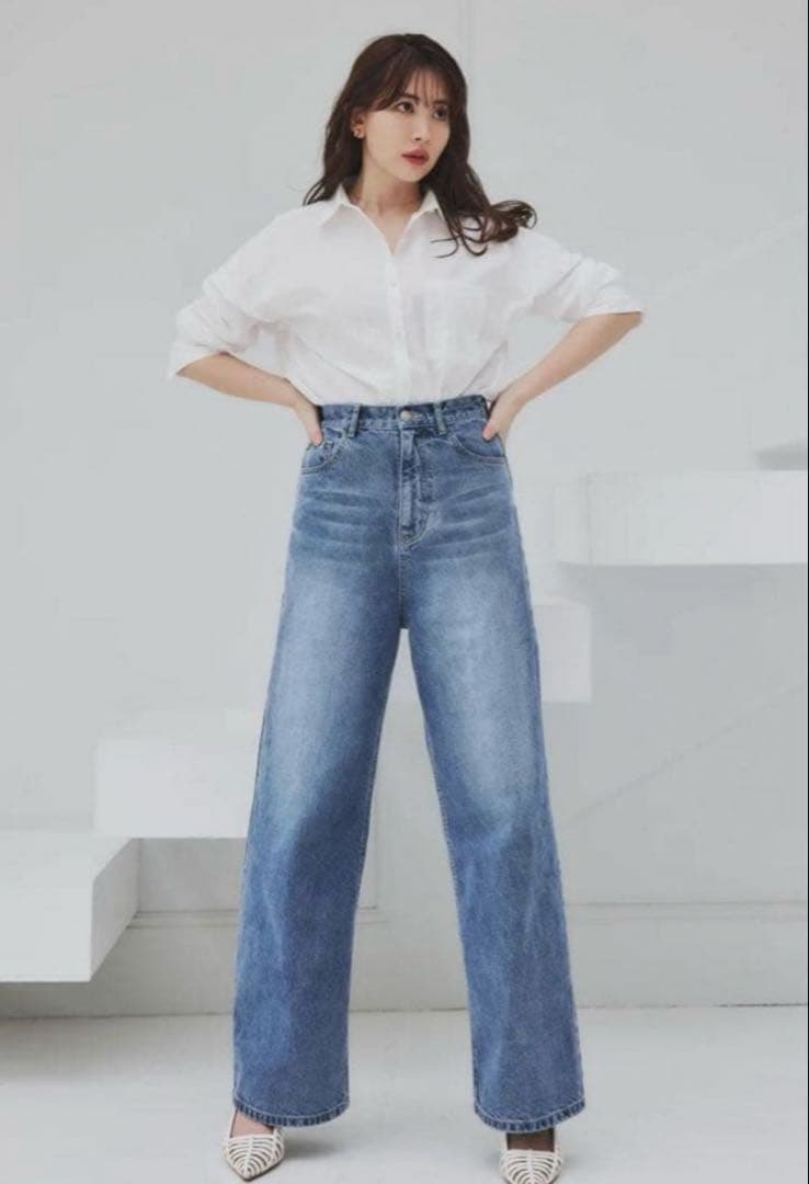 【新品同様】herlipto MilanoWide-Straight Jeans
