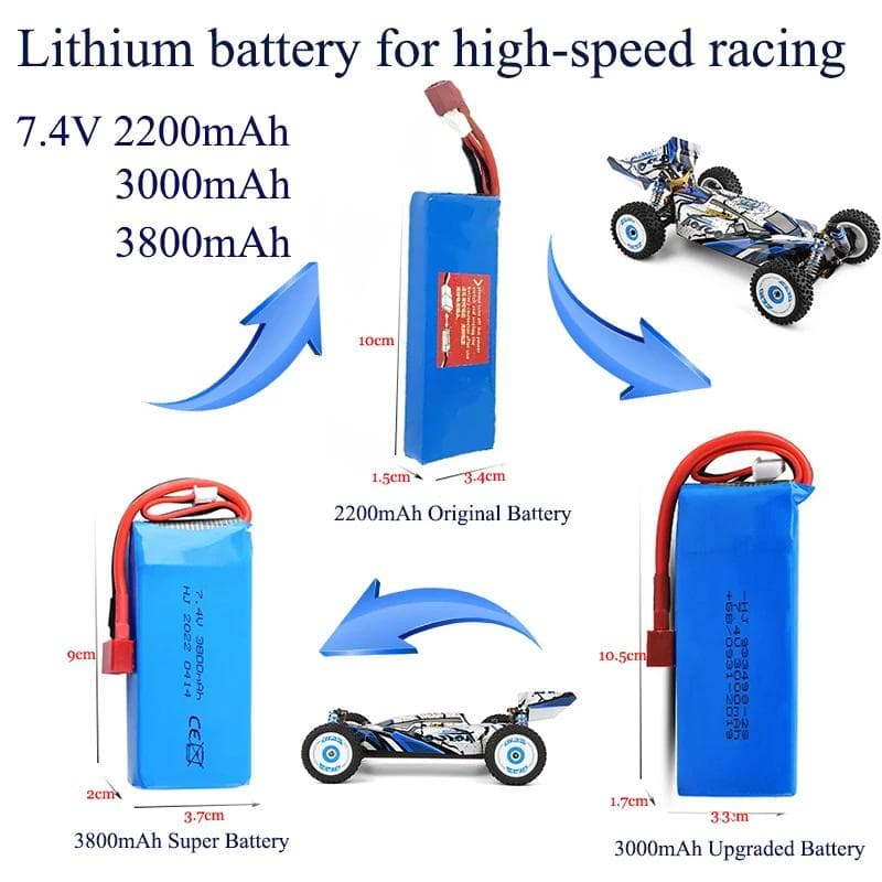 【ジャンク新品】WLtoys 124007 4WD ​​⑰＋予備バッテリー