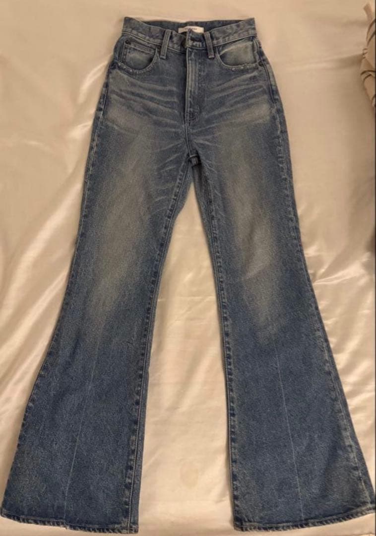 moussy mvs フレアパンツ 24inch ブルー
