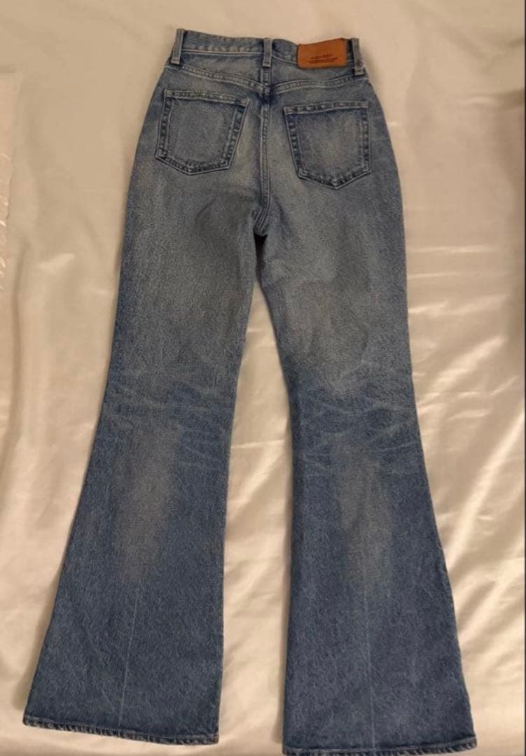 moussy mvs フレアパンツ 24inch ブルー