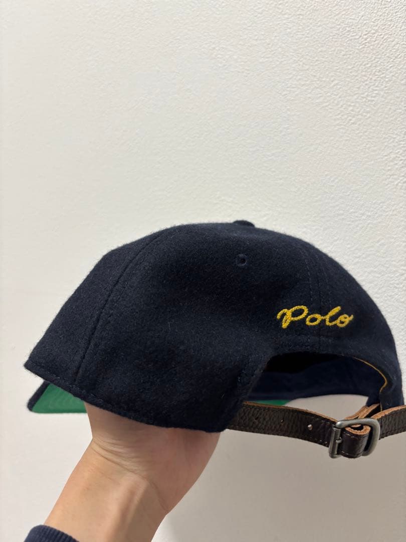 Polo ネイビー P刺繍キャップ
