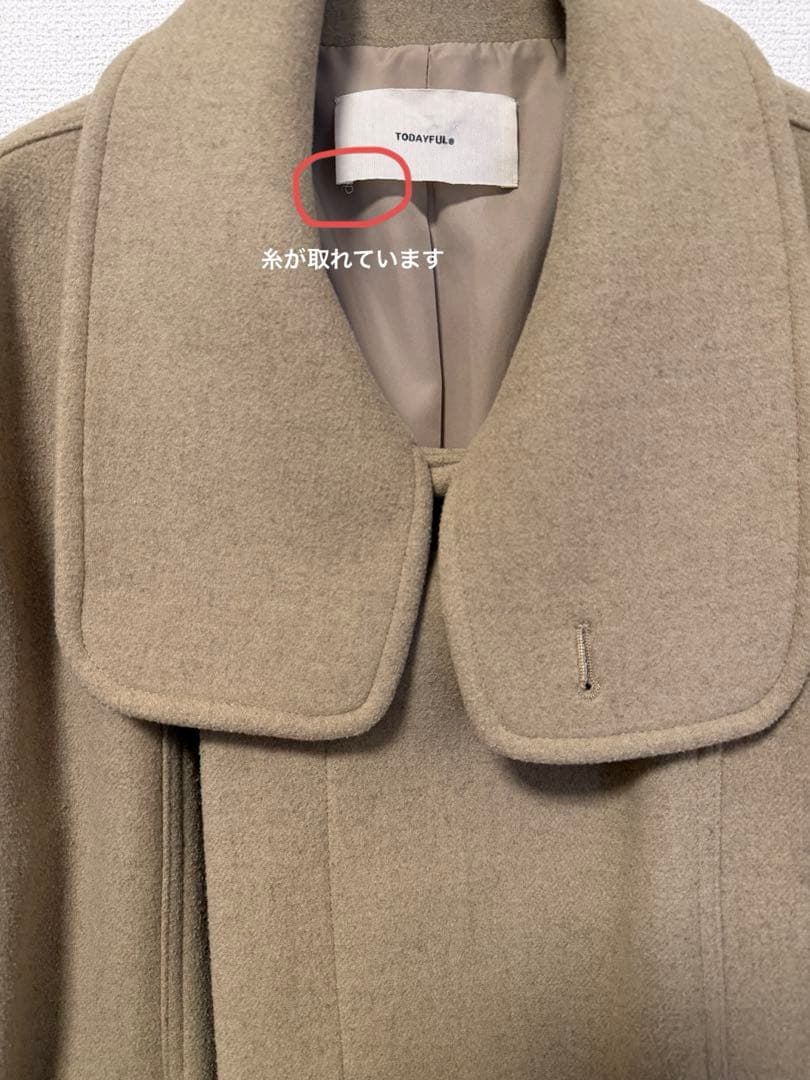 ジャケット・アウター TODAYFUL Standcollar Wool Coat 36