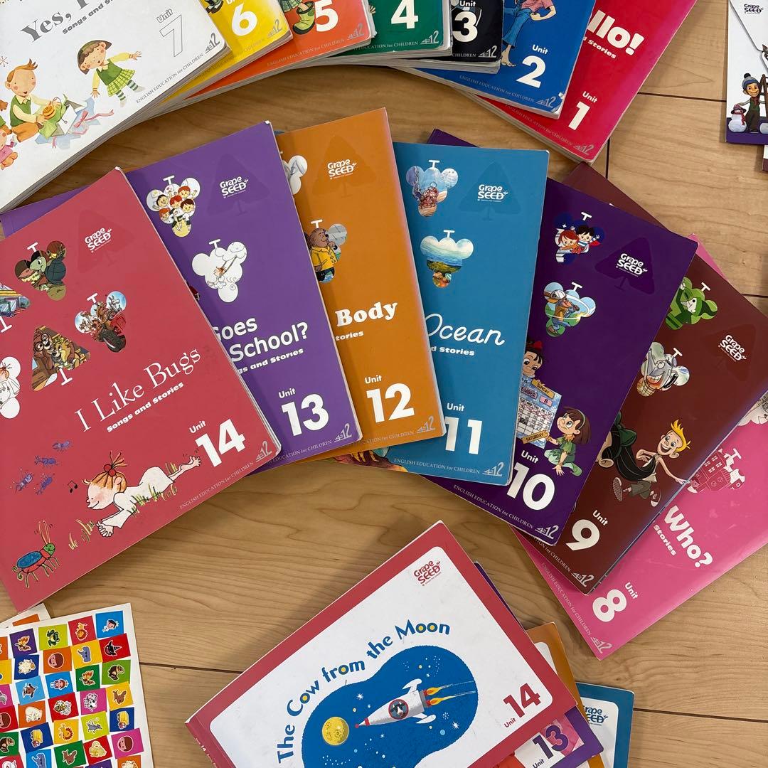 GrapeSEED グレープシード　1-14　子供向け英語学習教材　DVD CD