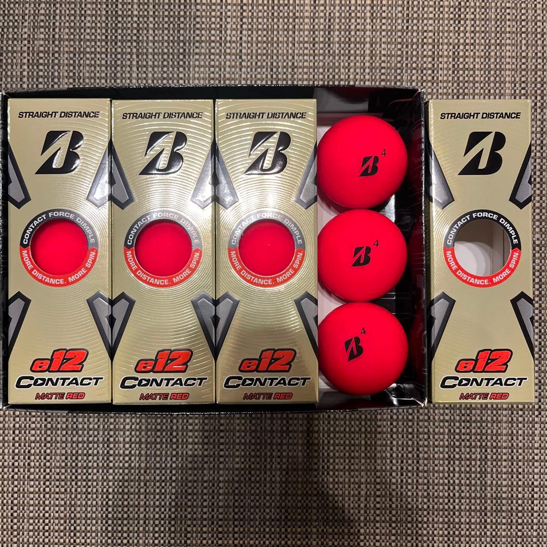 【新品】ブリヂストン e12 CONTACT マットレッド 2ダース（24個）