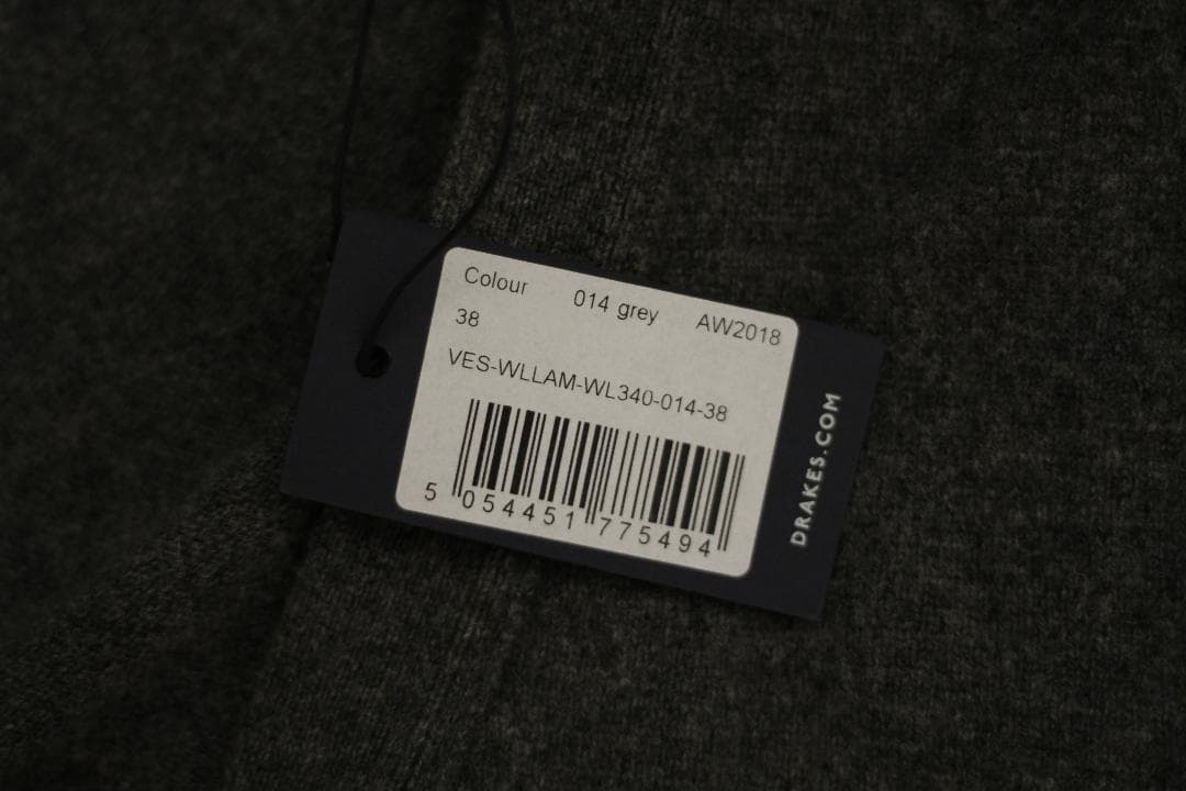 【未使用品/UK製】Drake's ウール ニットベスト WILLIAM 38