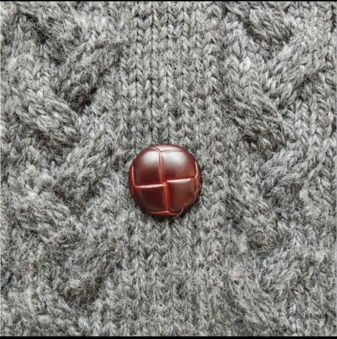 aran WOOLLEN MILLS クルーネックカーディガン アイルランド製