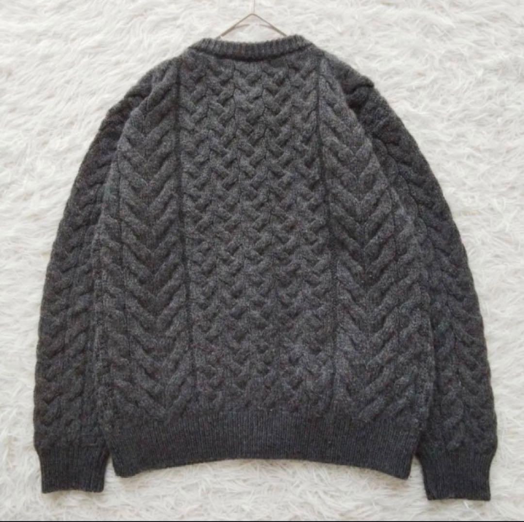aran WOOLLEN MILLS クルーネックカーディガン アイルランド製