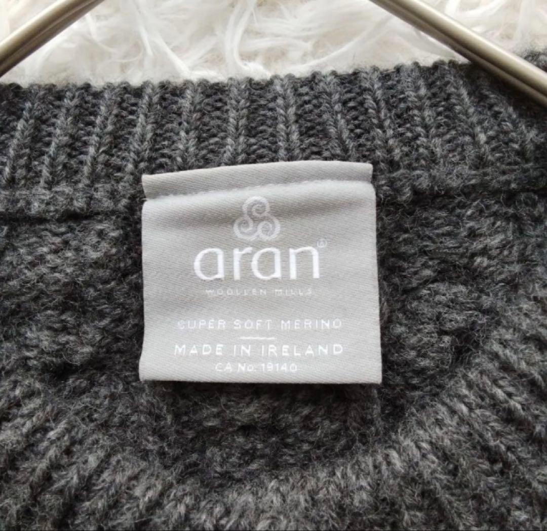 aran WOOLLEN MILLS クルーネックカーディガン アイルランド製