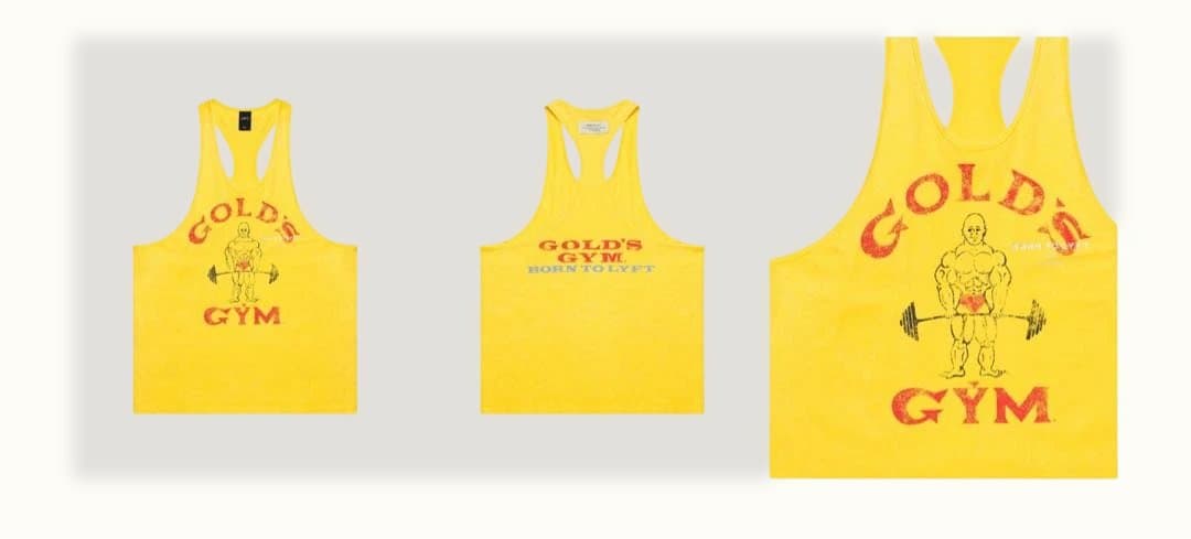 lyft GOLD'S GYM イエロー タンクトップ