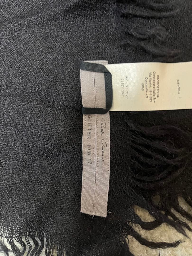 Rick Owens ブラック ストール Glitter