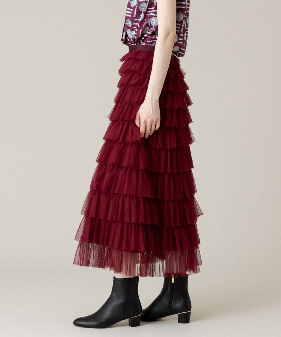 【LOULOU WILLOUGHBY】ティアードチュールスカート ￥41,800