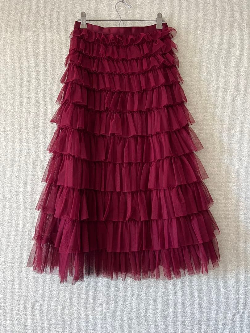 【LOULOU WILLOUGHBY】ティアードチュールスカート ￥41,800