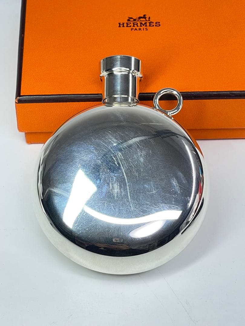 HERMES (エルメス )925スキットルウイスキーボトル