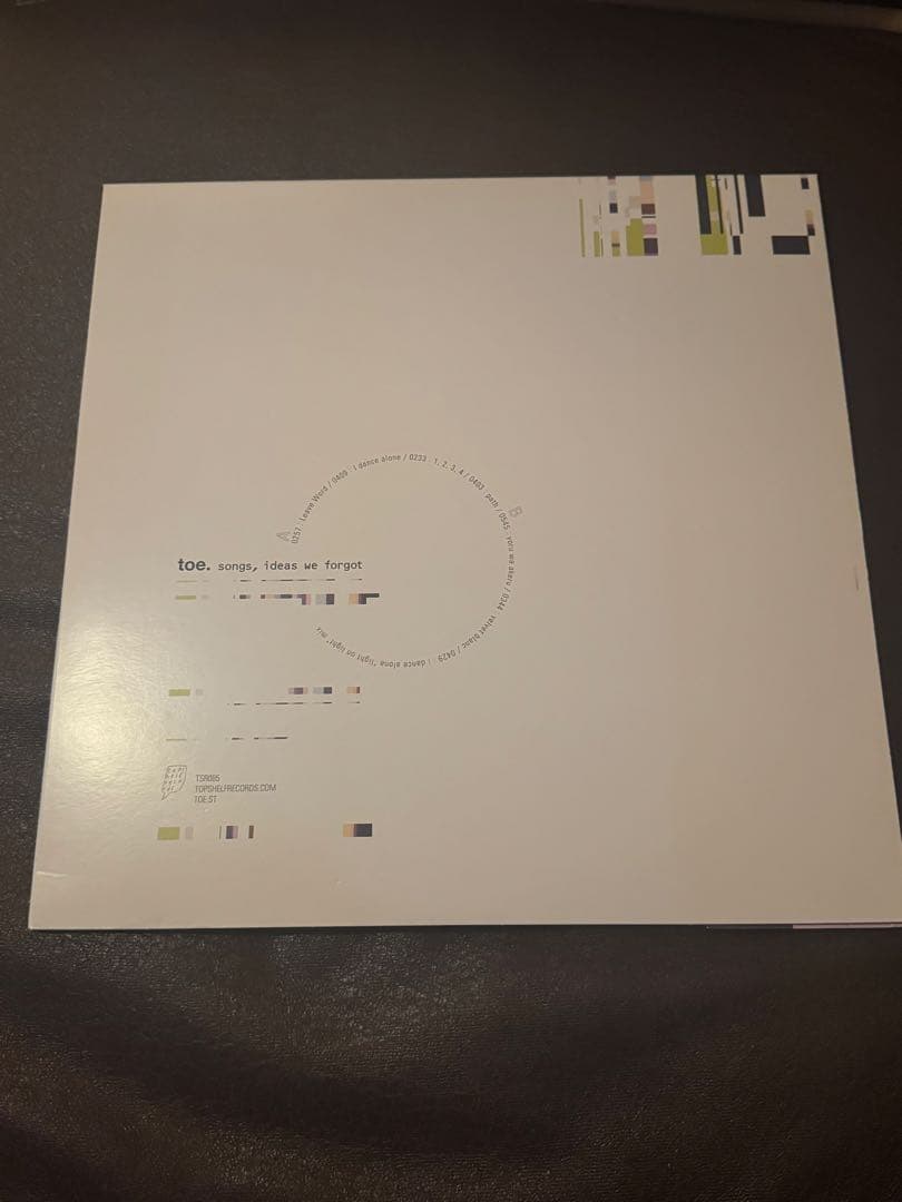 toe songs; ideas we forgot レコード