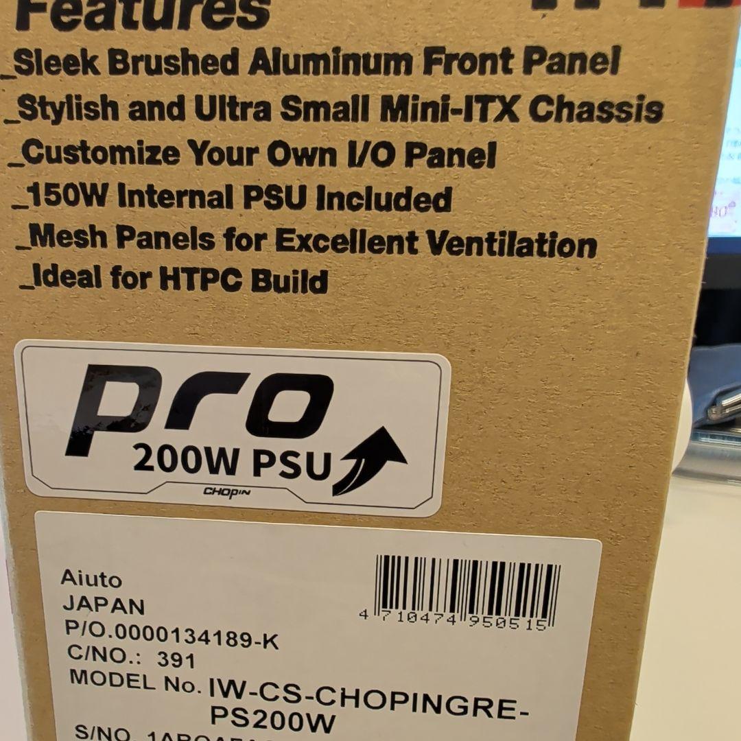 IN WIN 200W電源搭載 mini-ITXケース Chopin Pro