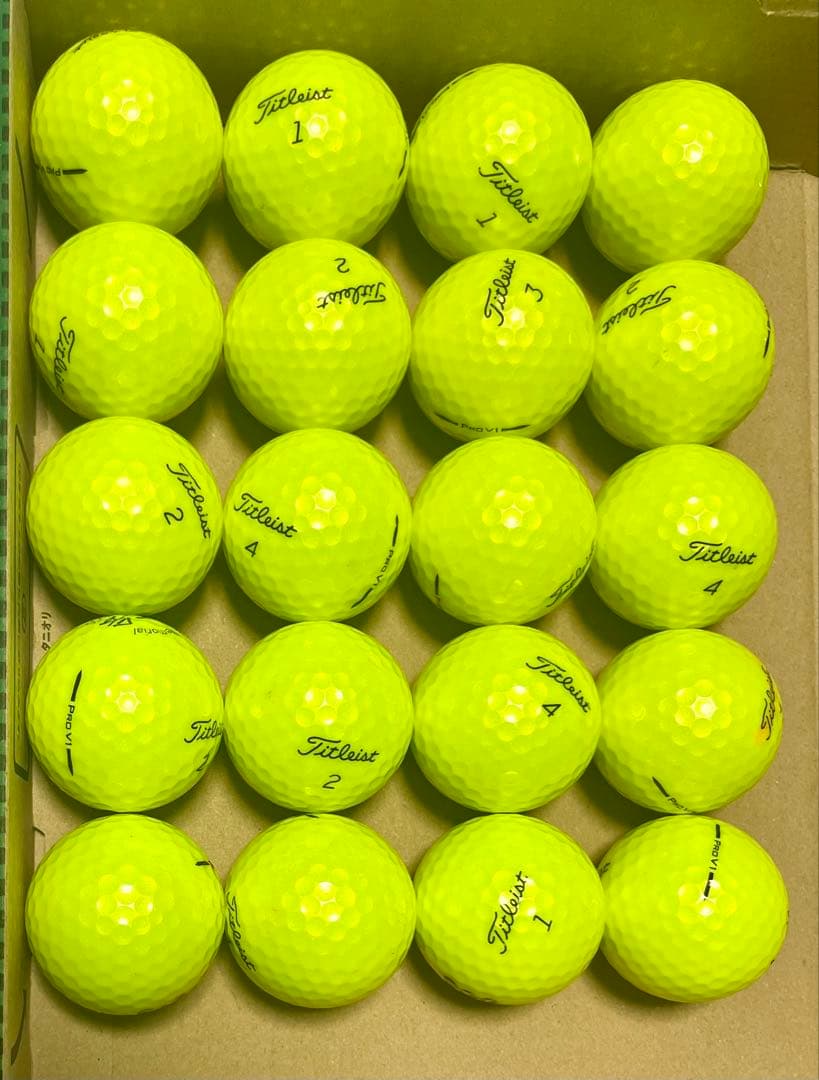 タイトリスト PRO V1 2025年モデル 20個　イエロー