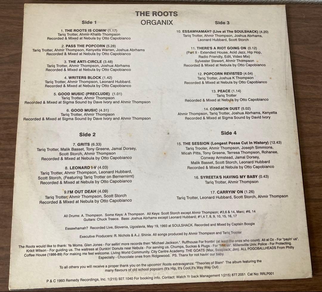 【93年オリジナル盤】The Roots-Organix2LP RRLP001