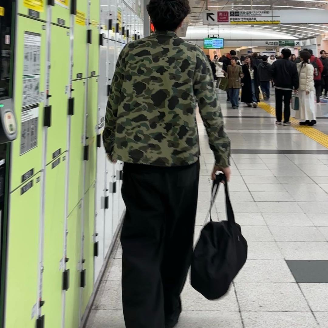 【美品】polyester Boston Bag
