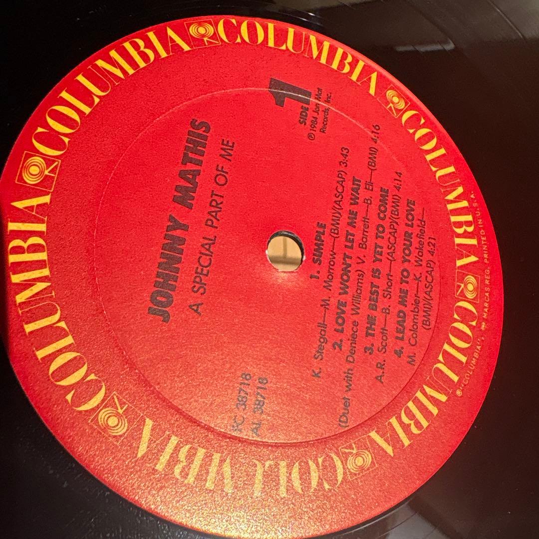 [レコード] Johnny Mathis Special Part of Me