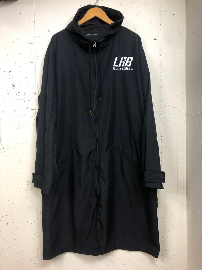 美品 GOLDEN  「LAB」 BLACK ナイロンコート