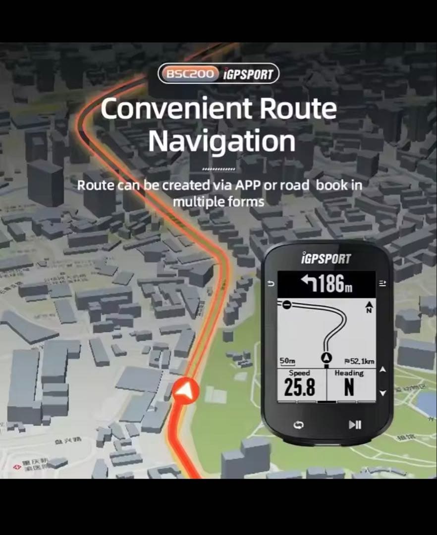 iGP SPORT BSC200 ワイヤレス GPS サイクルコンピューター新品