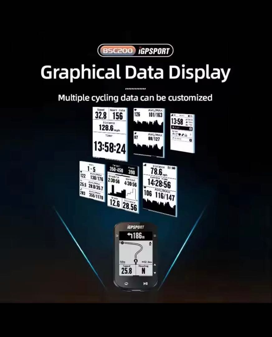 iGP SPORT BSC200 ワイヤレス GPS サイクルコンピューター新品