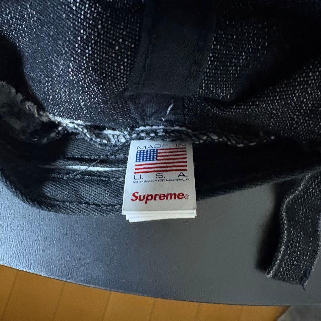 SUPREME ブラックデニムキャップ ss25