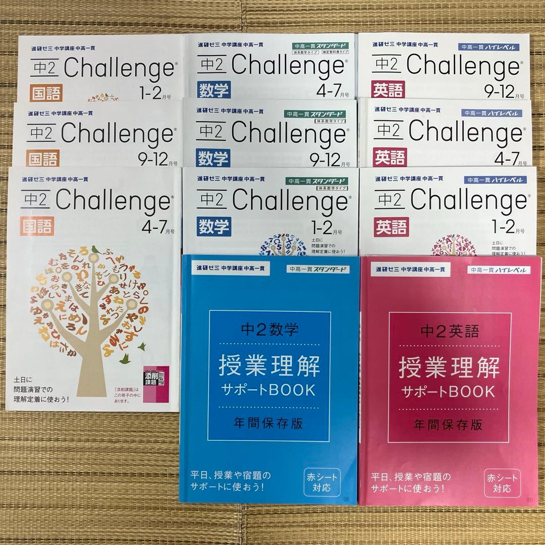 進研ゼミ中学講座 中高一貫コース まとめ売り 中2〜中3 定期テスト・入試対策