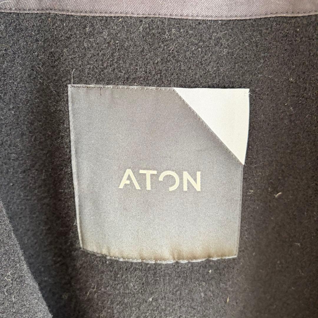 ATON AIR VENTILE SHORT MODS COAT 04 ネイビー