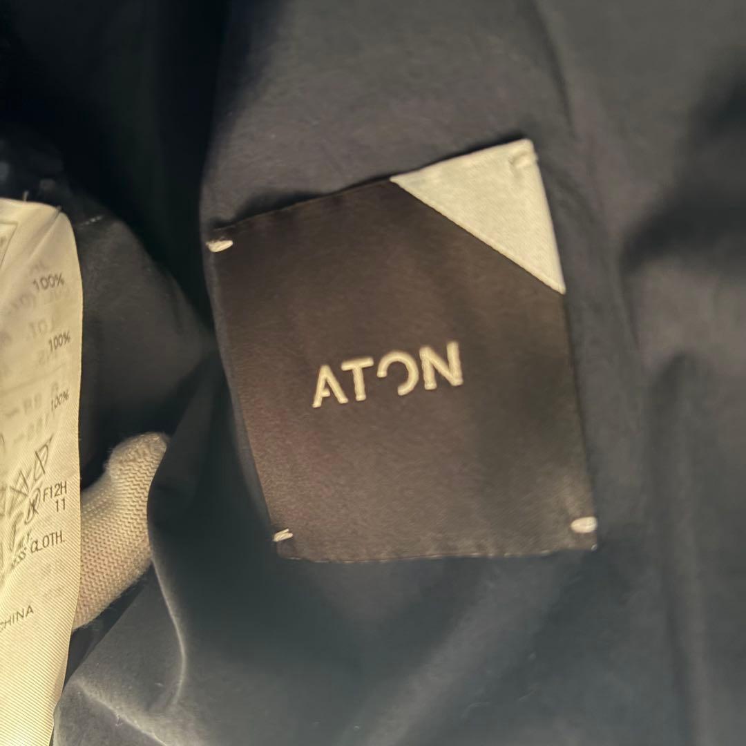 ATON AIR VENTILE SHORT MODS COAT 04 ネイビー