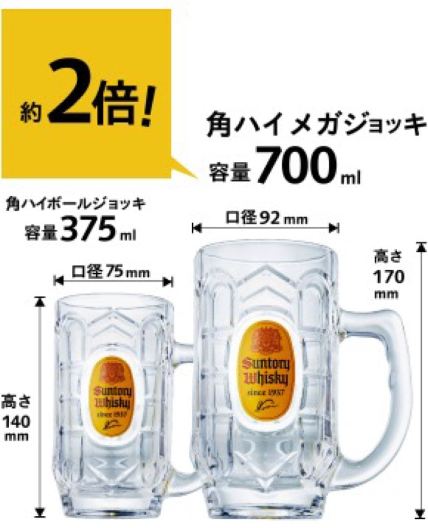 サントリー角ハイボールメガジョッキ12個セット