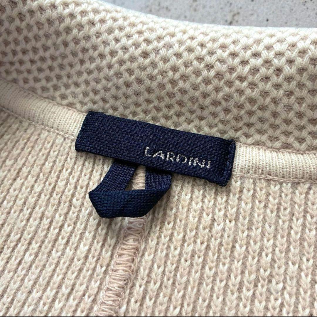 美品 LARDINI ニットテーラードジャケット 最高級アルパカウール XL