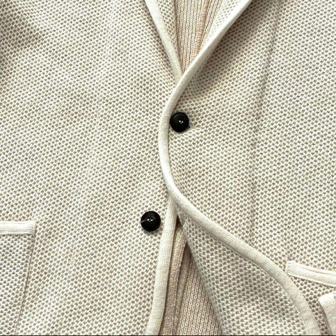 美品 LARDINI ニットテーラードジャケット 最高級アルパカウール XL
