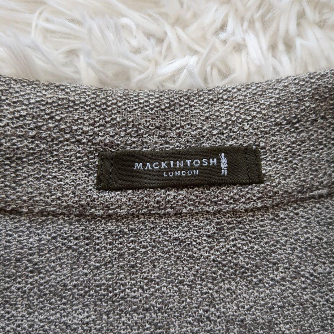 美品 LL マッキントッシュ ニット テーラードジャケット グレー 日本製 貝釦