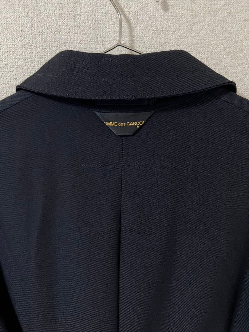 コムデギャルソン ロングコート ギャバジン トレンチ風 2002年 黒 美品