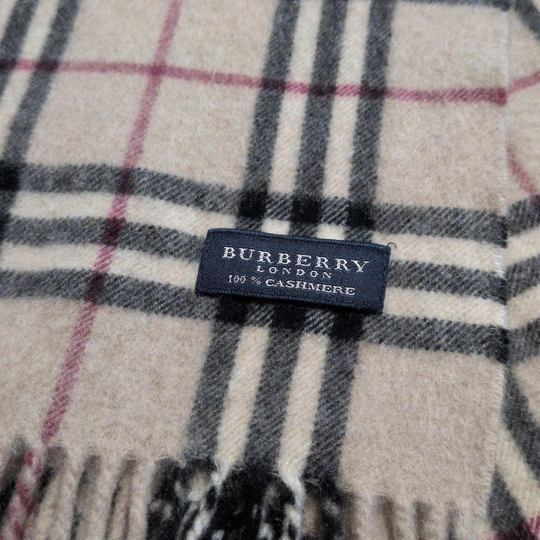 BURBERRY チェック柄 100%カシミヤ マフラー