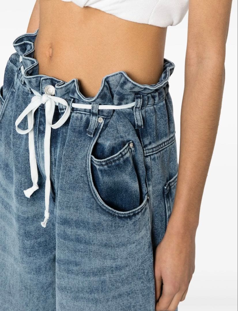 ★レオ★ 定価74800円 イザベルマラン ワイドレッグデニムパンツ 36